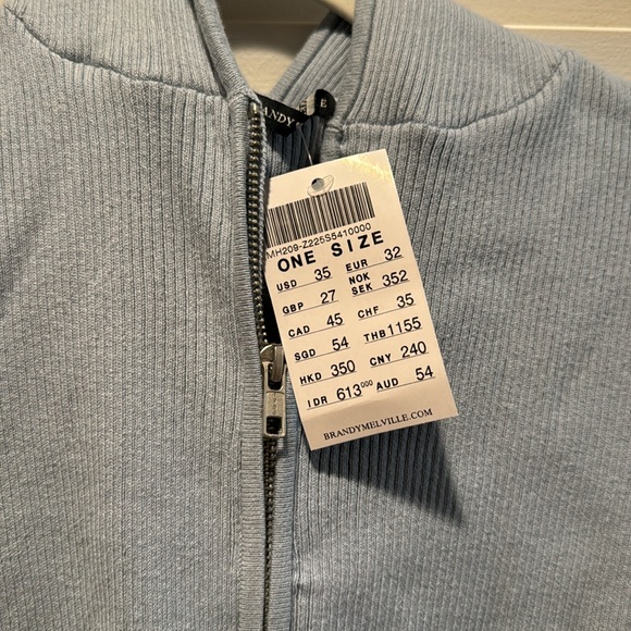 BMWT brandy melville zip up hoodie - Picture 3 of 4